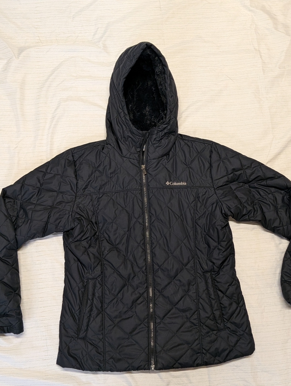 Columbia Copper Crest Hooded Jacket, Size L, Black, Women's